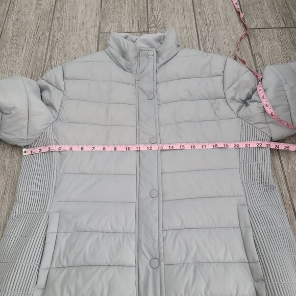 Time and Tru Soft Silver Puffer Jacket Women’s XL (16–18) - Picture 6 of 13